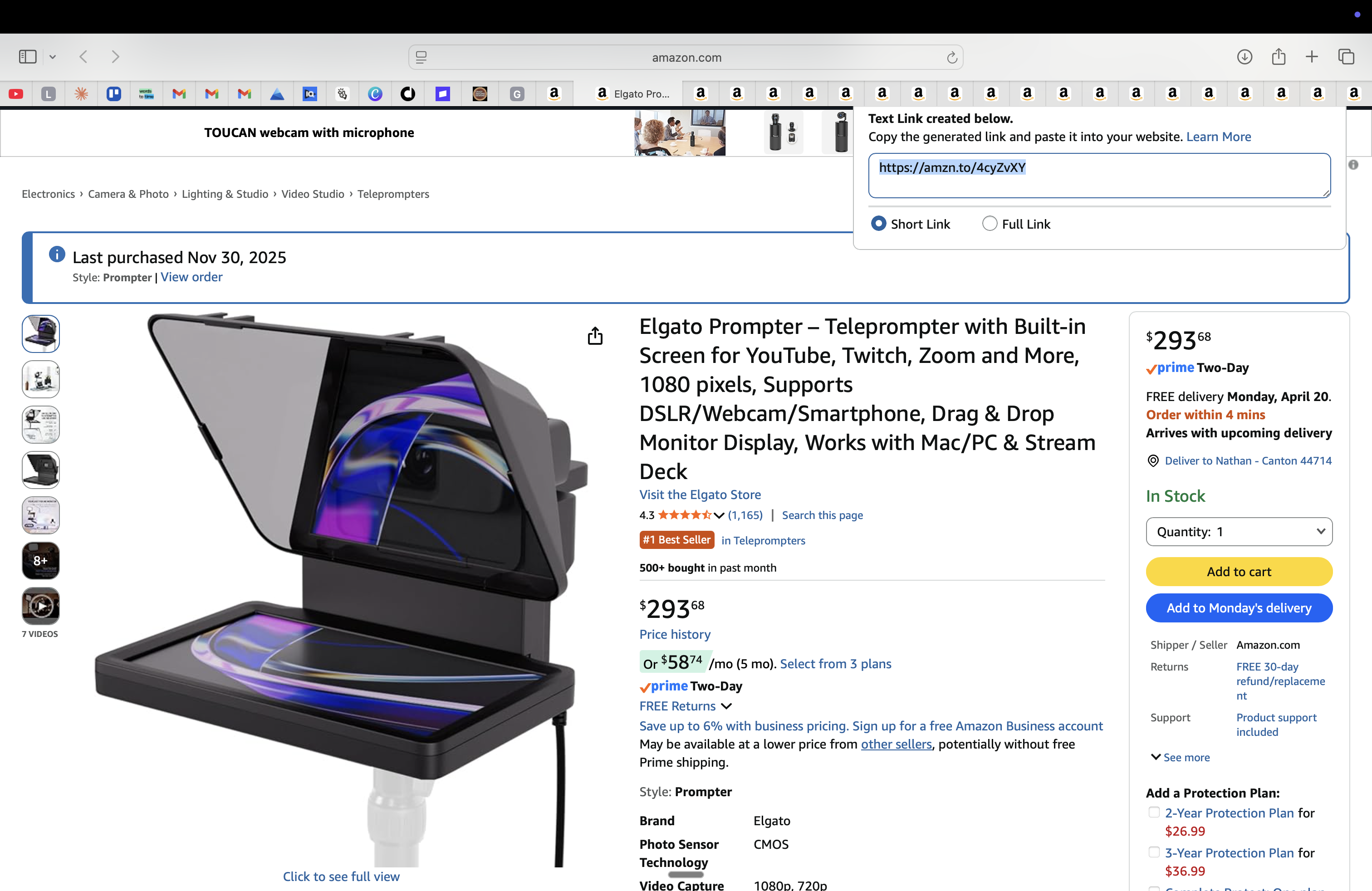 Elgato Prompter (Built-in Screen Teleprompter)