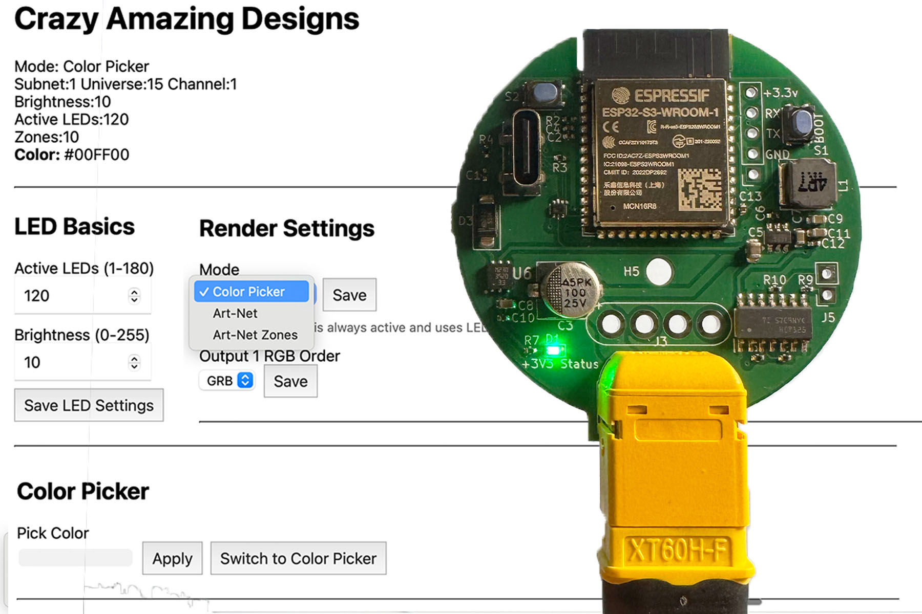 Introducing the New LED Pixel Controller from Crazy Amazing Designs