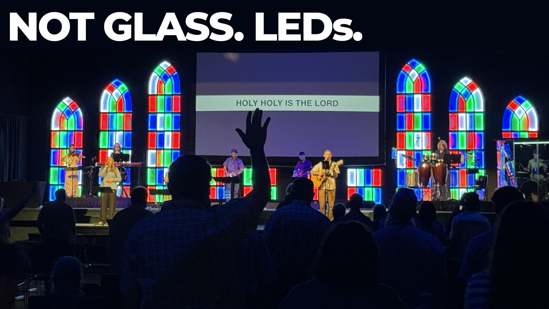 How I Built a 40-Foot Stained Glass Window Stage Design with 18,000 LED Pixels