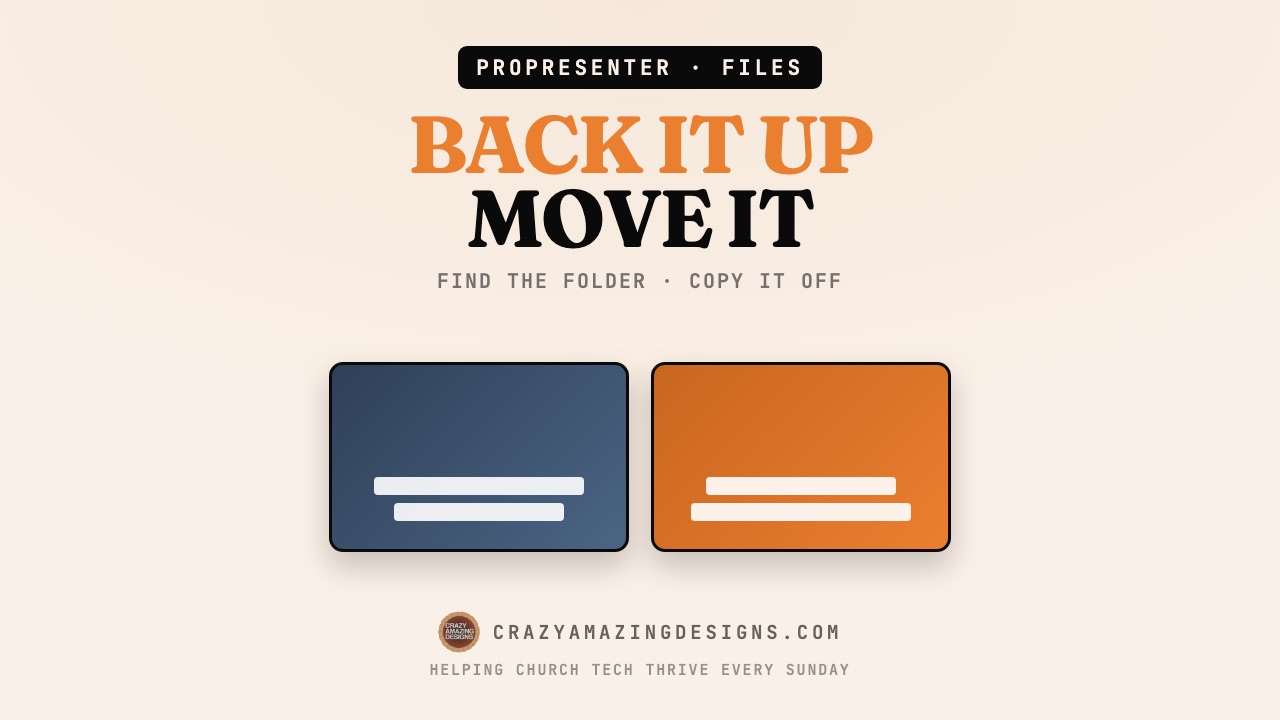 How to Back Up ProPresenter and Move It to a New Computer
