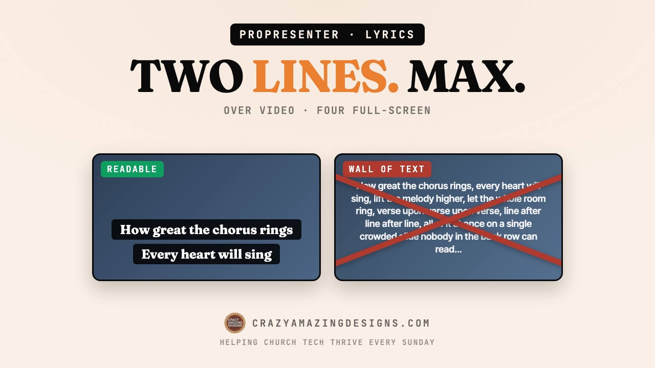 ProPresenter Song Lyric Slides: Import, Format & Best Practices