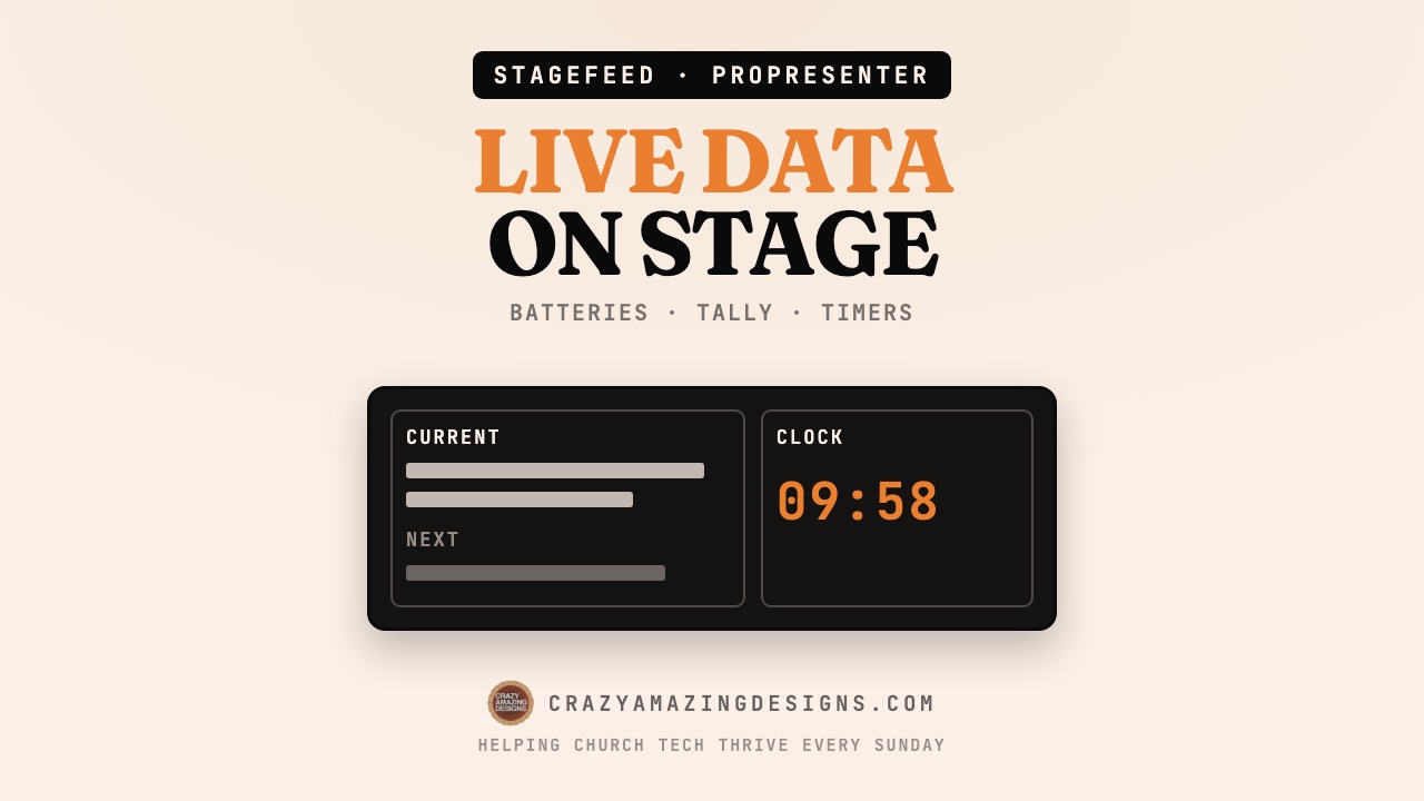 StageFeed: Live Gear Data on Your ProPresenter Stage Display