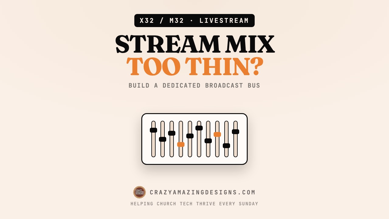 X32 Livestream Mix: Build a Broadcast Bus That Sounds Full Online