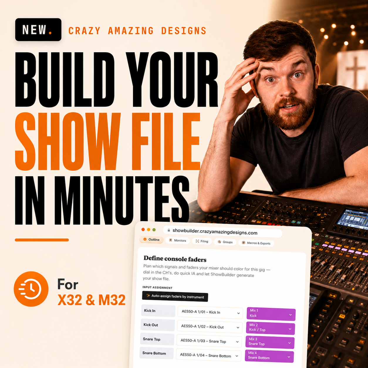 ShowBuilder — Automatic X32 / M32 Show Files